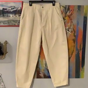 Cream pleated Zara jeans